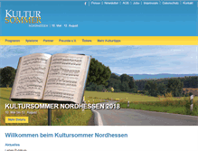 Tablet Screenshot of kultursommer-nordhessen.de